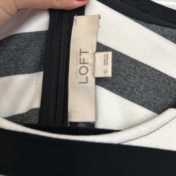 Loft Black and White Sheath Dress Size 6 - Picture 2 of 3